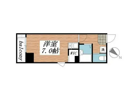 汐留フラッツ(1K/6階)の間取り写真