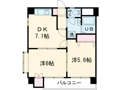 MARINE PALETTE II(2DK/4階)の間取り写真