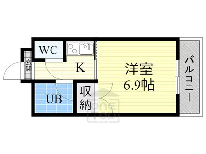 メゾン・リヴェール2(1K/4階)の間取り写真