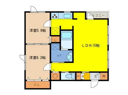 SEASONSI(2LDK/1階)の間取り写真
