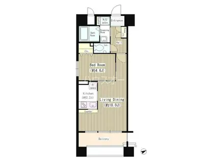 KAMOME(1LDK/10階)の間取り写真