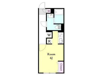 CASA F(1K/3階)の間取り写真
