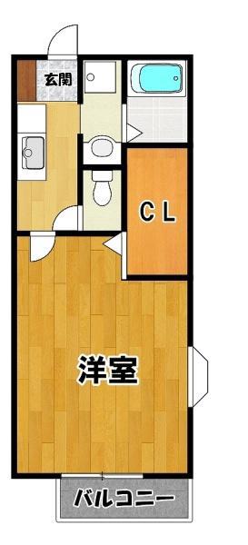 サクラハイツ(1K/1階)の間取り写真
