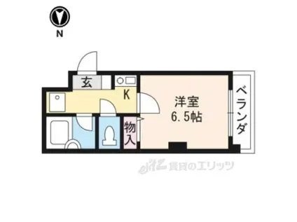 エリッツ9(1K/3階)の間取り写真