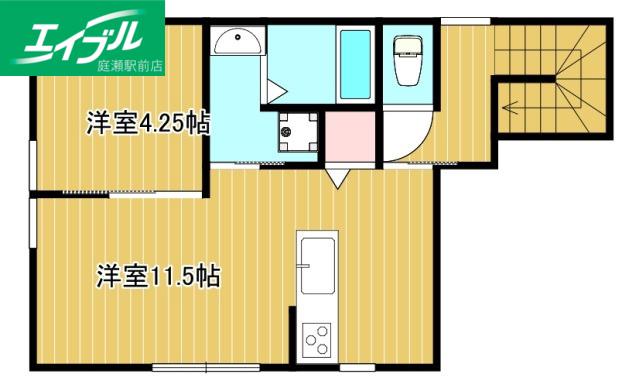 エクラン(1LDK/2階)の間取り写真