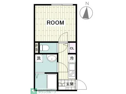 フルセイル南町田II(1K/1階)の間取り写真