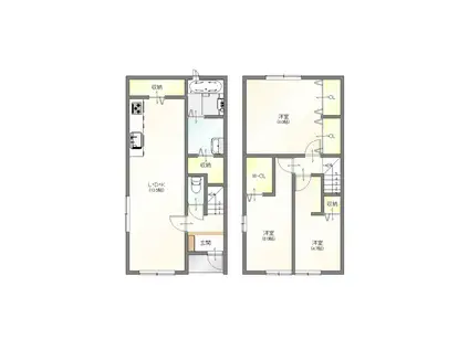 LAXIMO D棟(3LDK/1階)の間取り写真