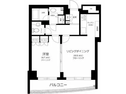 イトーピア広尾ヒルズクローチェ(1LDK/8階)の間取り写真