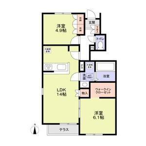 FORESTMAISON音羽(2LDK/1階)の間取り写真