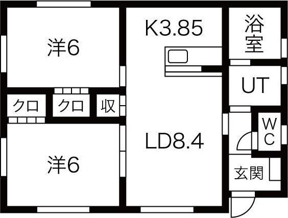 ソレアード・モンターニュ(2LDK/1階)の間取り写真