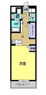 リバーヒルズ(ワンルーム/3階)の間取り写真