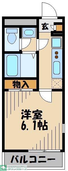 レオネクストNISHIGAIIII(1K/2階)の間取り写真