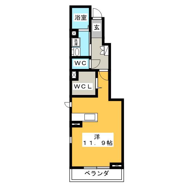 エクシール(ワンルーム/1階)の間取り写真