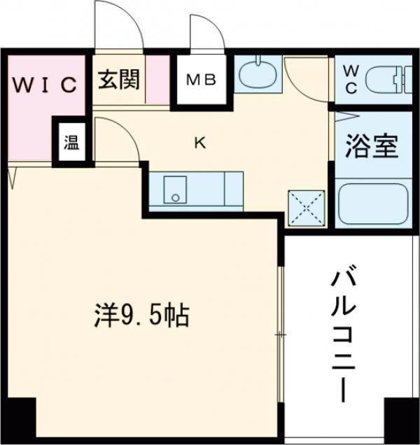 プリヴェ2号館(1K/7階)の間取り写真