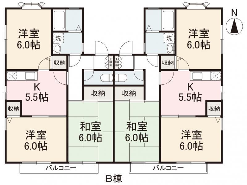 アイレックス屋島(3K/1階)の間取り写真