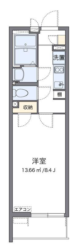 クレイノクーラルガル(1K/1階)の間取り写真
