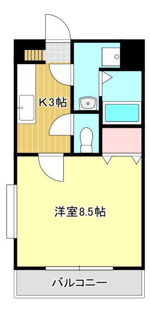 BELL-KU(1K/4階)の間取り写真