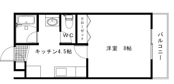 遠州鉄道 上島駅 徒歩67分 2階建 築26年(1K/2階)の間取り写真
