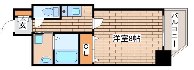エスティロアール神戸駅前(1K/3階)の間取り写真
