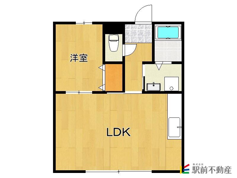 セントレア兵庫(1LDK/1階)の間取り写真