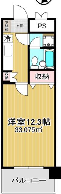 鈴木ビルディング(1K/2階)の間取り写真