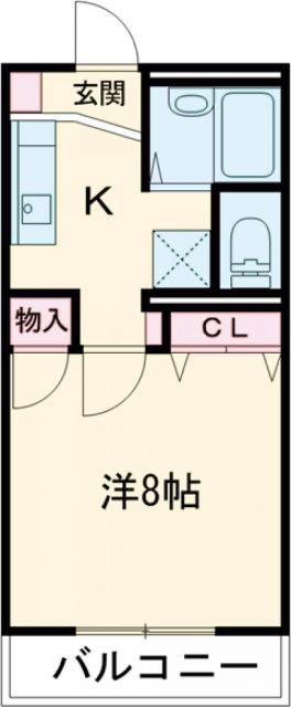 パークヒルズ亀田(1K/3階)の間取り写真