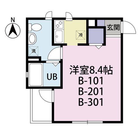 アイショウパルハウス東品川(1K/3階)の間取り写真