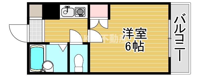 エムロード蒲生(1K/6階)の間取り写真