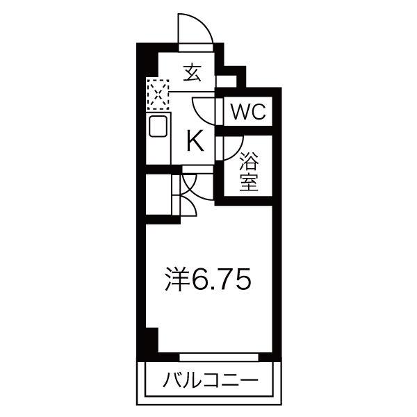 グレイス国府宮(1K/5階)の間取り写真