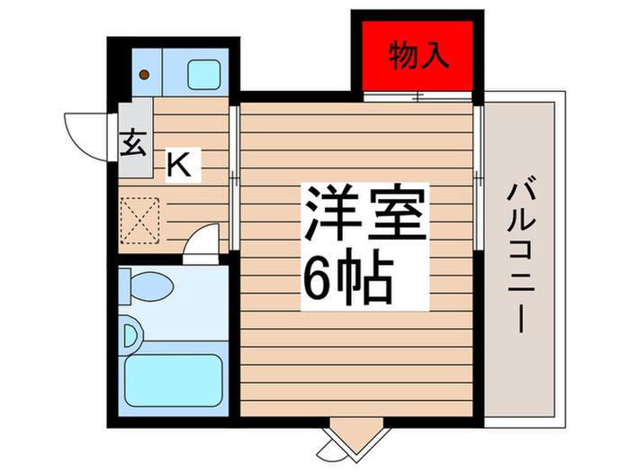 K・Tドミール(1K/2階)の間取り写真
