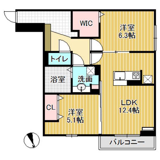 AXAS 7(2LDK/3階)の間取り写真