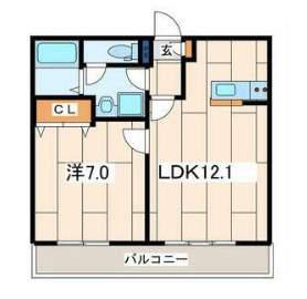 MAISON ITO(1LDK/2階)の間取り写真