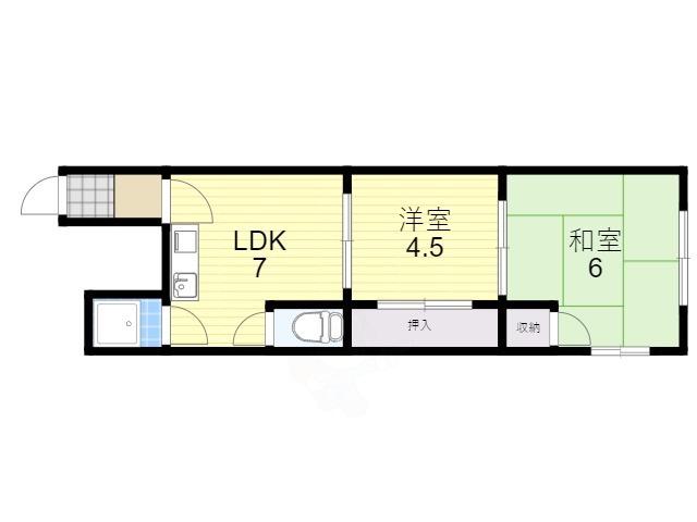 /太平マンション(2DK/3階)の間取り写真