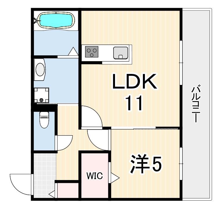 YOUR MAISON 若王寺(1LDK/3階)の間取り写真