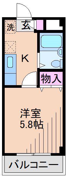 石本興業ビル(1K/3階)の間取り写真