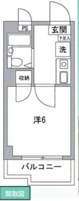プチシャンプル川崎(1K/5階)の間取り写真