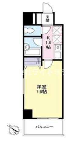 ドゥーエ船堀(1K/2階)の間取り写真