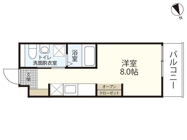 COLLINA山根町(ワンルーム/3階)の間取り写真
