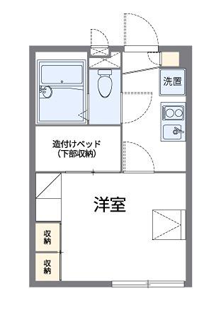 プレミール(1K/1階)の間取り写真