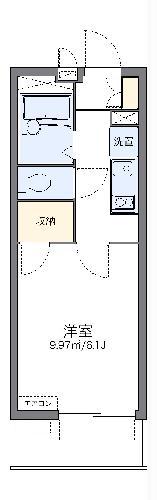 レオパレスDAIKATU M(1K/1階)の間取り写真