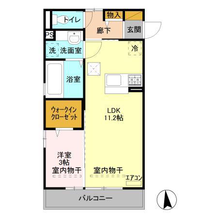 サン アルト I(1LDK/1階)の間取り写真