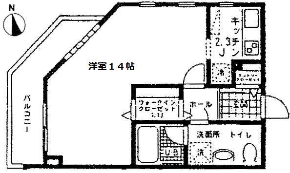 ドルチェニコタマ(ワンルーム/4階)の間取り写真