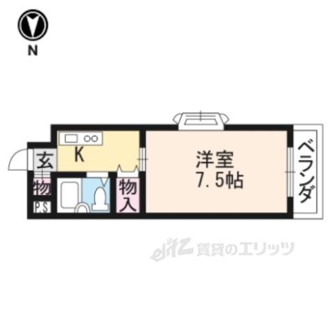 サンホーム21(1K/2階)の間取り写真