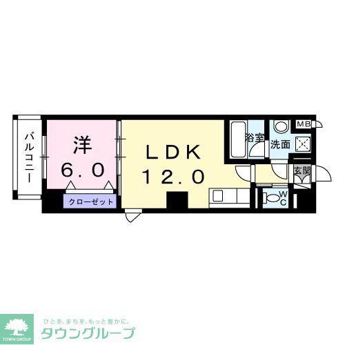 プナホウ ウエスト(1LDK/8階)の間取り写真