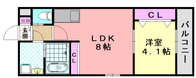 H-MAISON大蓮南I(1LDK/3階)の間取り写真
