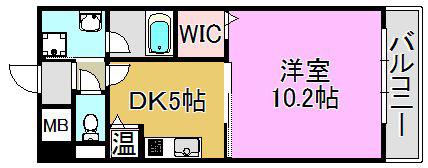 グランコート ヒグチ(1DK/1階)の間取り写真