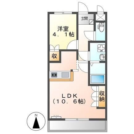 オリエンタルハイツ(1LDK/1階)の間取り写真