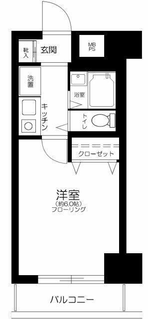 アーバンヒルズ平井(1K/4階)の間取り写真