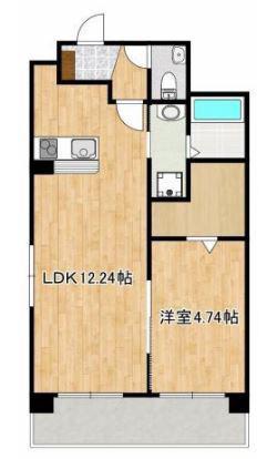 ラ・レジェンダII水前寺(1LDK/6階)の間取り写真