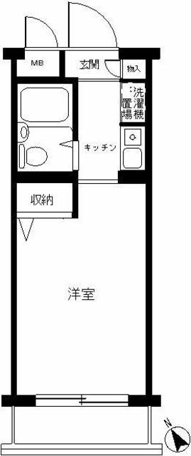 ソアール豊島園(1K/1階)の間取り写真